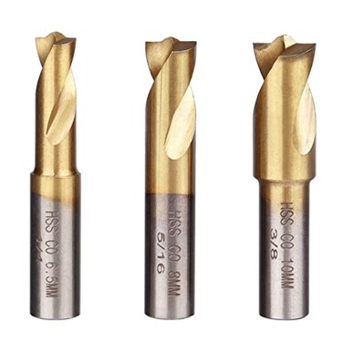 Wolfride 3PCS Spot Weld Drill Bits Spot Weld Removal Tool 6.5MM 8MM 10MM