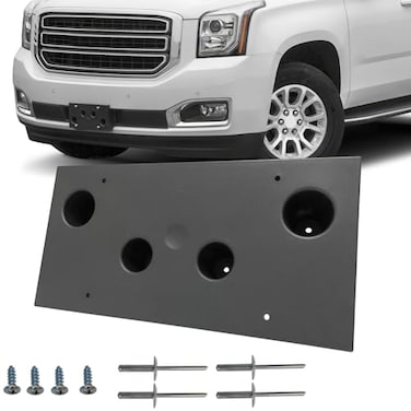 KYYET Front Bumper License Plate Frame Bracket Holder Fits for GMC Yukon/Yukon XL 2015 2016 2017 2018 2019 2020 Replace GM1068159 22948151