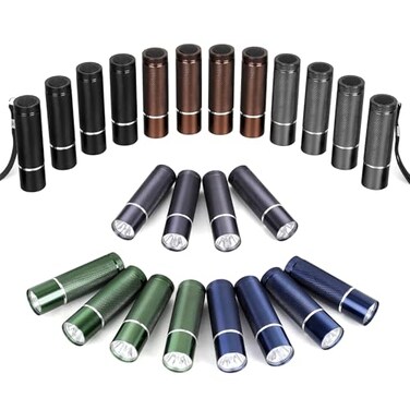 FASTPRO 24-Pack Aluminum LED Flashlights Set with AAA Batteries Included