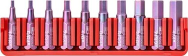 PB Swiss Tools Full BitBlock PB C6.711 with 10 C6 1/4" PrecisionBits100% Swiss MadeBits can be pushed out sideways or upwards