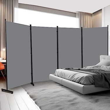 YASRKML 4 Panel Folding Room Divider,Indoor Privacy Screen Space Separator