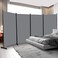 YASRKML 4 Panel Folding Room Divider,Indoor Privacy Screen Space Separator