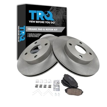 TRQ Front Brake Pad and Rotor Set Ceramic