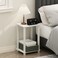 Furinno Simplistic Toolless 2-Tier Compact Night Stand, White