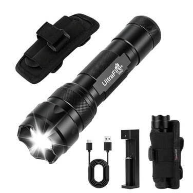 ULTRAFIRE Single Mode Mini Flashlight with Holster for Duty Belt Flashlight