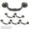 Waziaqoc 6PCS Antique Drop Bail Drawer Pulls, 3.75" Hole Center