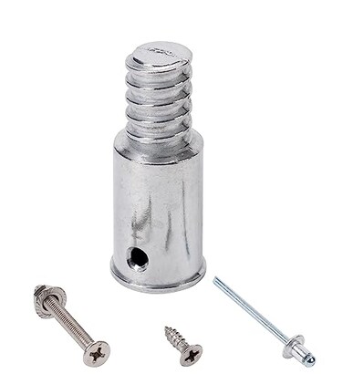 EESC2Y Metal 3/4" (.75Threaded Tips Replacement Kits for Telescopic Extension Poles Repairing