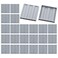 Pasacho Classic Wall Flat Plates Building Bricks, 24pcs Light Grey Panel