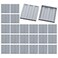 Pasacho Classic Wall Flat Plates Building Bricks, 24pcs Light Grey Panel