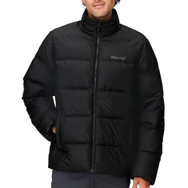 MARMOT Men's Guides Down Jacket, Down Filled, Water Resistant, Black, Large