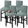 Fuloon Waterproof Barstool Covers Chair Slipcovers, Dark Green, 4 Pack