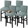 Fuloon Waterproof Barstool Covers Chair Slipcovers, Dark Green, 4 Pack