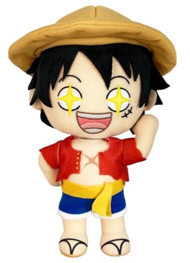 Great Eastern Entertainment One Piece - Monkey D. Luffy (Face ChangingPlush 8" H