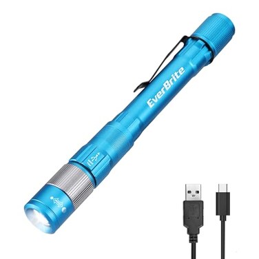EverBrite Rechargeable Pen Light, 300 Lumens Zoomable LED Flashlight