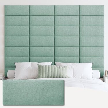 IFNOW Wall Mounted Headboard, Peel and Stick Panels, Grass Green, King