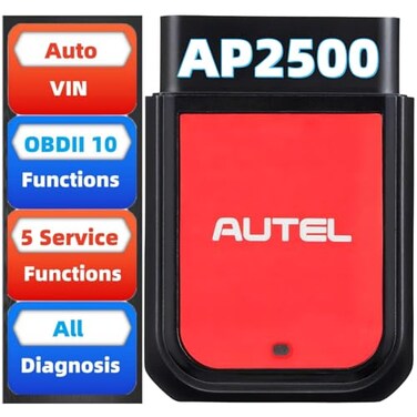 Autel MaxiAP AP2500 OBD2 Scanner Bluetooth Code Reader, Upgrade of AP200/AP200C/AP200H/AP200M, Better AP2500E, Auto Scanner Car Scan Tool, 5 DIY Servies, 45Car Brands, Compatible Android/iOS Phones