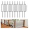Muzata 10 Pack 44" Single Rectangle Hollow Iron Baluster WT29