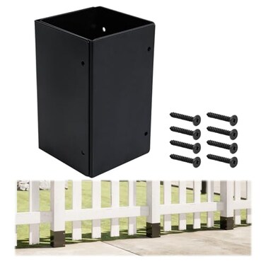 Muzata 1Pack 6" Extended Height Fence Post Protector for More Coverage M074