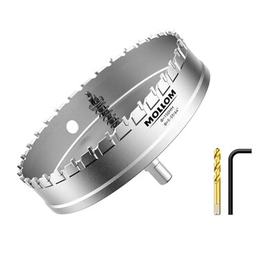 Mollom 6" (152mmHeavy Duty Carbide Hole Saw with 2 Pilot Bits