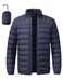 BGOWATU Men's Lightweight Packable Puffer Jacket Warm Fall Winter Jacket for Men Down Alternative Puffy Coat Navy M