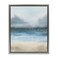 Stupell Industries 'Beach Snowfall Ocean Shore'Floating Frame Canvas Art