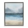 Stupell Industries 'Beach Snowfall Ocean Shore'Floating Frame Canvas Art