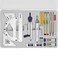 Nicpro 20PCS Professional Geometry Set Drafting Tool Protractor Compass