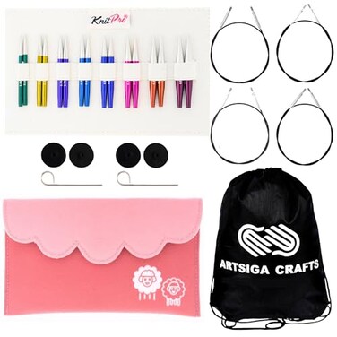 KnitPro Zing Mini 2-Inch Interchangeable Circular Knitting Needle Set