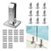 Muzata 10Pack Brushed Rectangle Glass Railing Spigot GS10 SO4