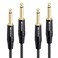Cable Matters 2-Pack Braided 1/4 Inch TS to TS Guitar Cable, 3ft