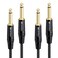 Cable Matters 2-Pack Braided 1/4 Inch TS to TS Guitar Cable, 15ft