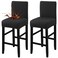 Fuloon Waterproof Barstool Covers Chair Slipcovers, Black, 2 Pack