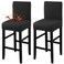 Fuloon Waterproof Barstool Covers Chair Slipcovers, Black, 2 Pack