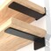 LEOPO 12 inch 6 Pack Floating Shelf Brackets, 1/5" Thick Hidden L Bracket
