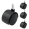 suiwotin 1.5 Inch Swivel Caster Wheels, M8 Threaded Stem, 4pcs