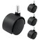 suiwotin 1.5 Inch Swivel Caster Wheels, M8 Threaded Stem, 4pcs