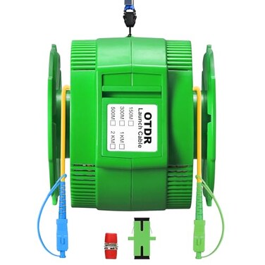 SAIVXIAN OTDR Dead Zone Eliminator Fiber Optic Transmission Launch Cable Box SCAPC-SCUPC 1KM Singlemode Testing Extension line Transmission Cable Ring Test Tools 1000m Test Tool