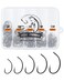 UCEC 260PCS Barbless Circle Hooks, Carp Hooks, Barbless Fishing Hooks Set
