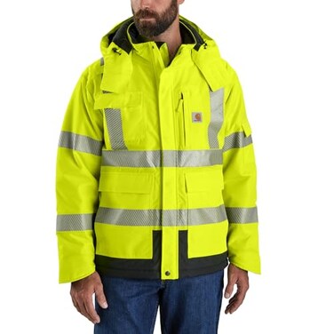 Carhartt Men's HV Sherwood Class 3 Jacket, Brite Lime, Medium