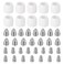 HARFINGTON 40pcs P80 Plasma Cutter Nozzle Electrodes and Shroud Cup Consumables Kit, 1.5mm Nozzle Tip