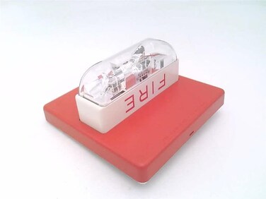WHEELOCK RSS-24MCC-FR MULTI-CANDELA, STROBE, STROBESRSSP RETROFIT PLATES, 24VDC, RED, CEILING