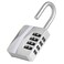 ZHEGE Locker Lock, 4 Digit Combination Lock Gym LockWhite Code (Silver