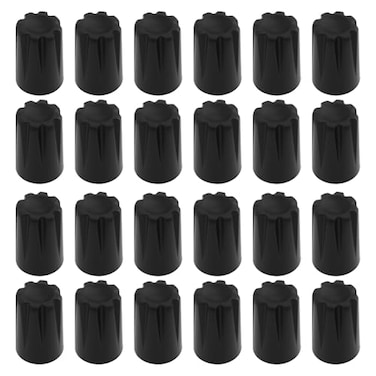 LT Easiyl 50Pcs 6mm D Shaft Black Tall Rotary Encoder Control Knob D Hole Control Knob With Concave Cap Potentiometer Knobs 6mm Shaft Knob Black
