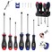 WORKPRO 12PCS Screwdriver Set, Go-Thru Screwdriver with Wall Mount Rack
