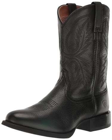 ARIAT Men's Sport Stratten Western Boot - Black Deertan, 8 Medium