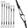 SDTC Tech 6-Pack 18", 24", 36" Bungee Cords with Carabiner Hooks Black