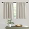 RYB HOME Short Natural Curtains for Small Bedroom Kitchen Cafe Window