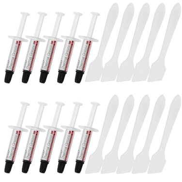 GENNEL 10-Pack GT-1 Silver CPU Thermal Paste (1g*10, GPU Heat Sink Paste