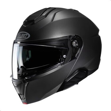 HJC i91 Solid Modular Motorcycle Helmet with HJ-33 Pinlock Shield, DOT Approved (Semi Flat Titanium, X-Large