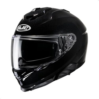 HJC i71 Solid Full Face Motorcycle Helmet with HJ-38 Pinlock Shield, DOT Approved (Black, Small